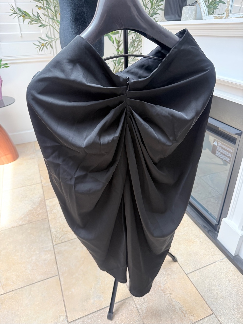 NWT Elegant Black Draped Women’s Skirt